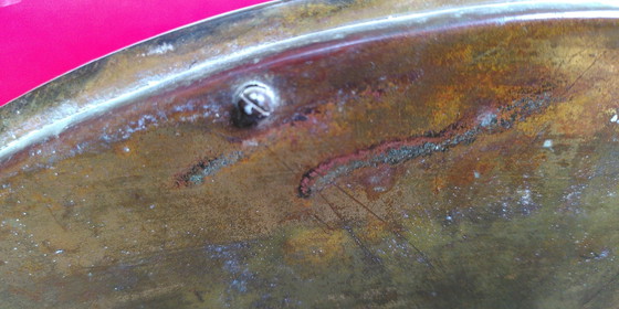 Image 1 of Fächerförmiger Spiegel mit Porzellanmalerei - Spanien 1930er Jahre