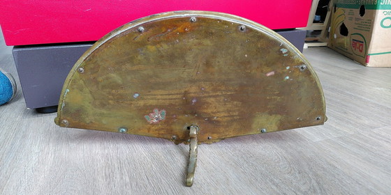 Image 1 of Fächerförmiger Spiegel mit Porzellanmalerei - Spanien 1930er Jahre