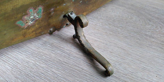 Image 1 of Fächerförmiger Spiegel mit Porzellanmalerei - Spanien 1930er Jahre