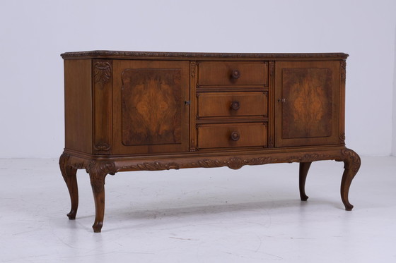 Image 1 of Wirkungsvolles Warrings Chippendale Sideboard | Vintage Schubladen Anrichte Holz Antik Buffet Englisch Aufbewahrung