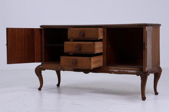 Image 1 of Wirkungsvolles Warrings Chippendale Sideboard | Vintage Schubladen Anrichte Holz Antik Buffet Englisch Aufbewahrung