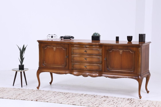 Image 1 of Wirkungsvolles Warrings Chippendale Sideboard | Vintage Schubladen Anrichte Holz Antik Buffet Englisch Aufbewahrung