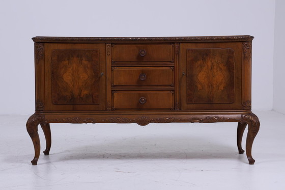 Image 1 of Wirkungsvolles Warrings Chippendale Sideboard | Vintage Schubladen Anrichte Holz Antik Buffet Englisch Aufbewahrung