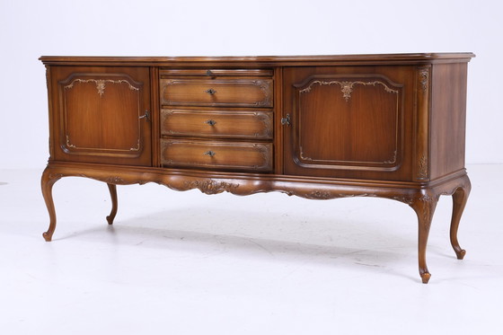 Image 1 of Wirkungsvolles Warrings Chippendale Sideboard | Vintage Schubladen Anrichte Holz Antik Buffet Englisch Aufbewahrung