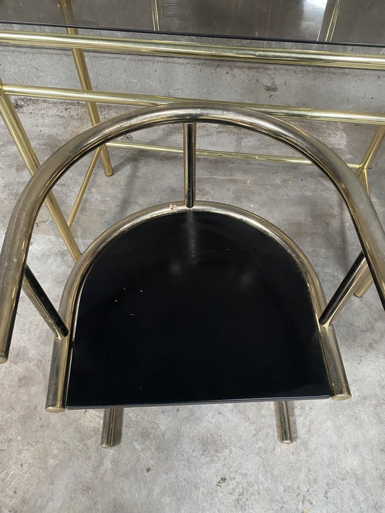 Image 1 of Hollywood Regency Eitelkeit Make Up Tisch mit Stuhl