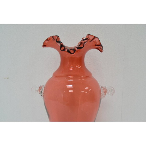 Image 1 of Vase aus tschechischem Kunstglas von Glasswork Novy Bor, 1950er Jahre