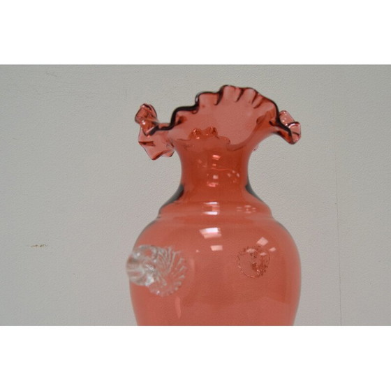 Image 1 of Vase aus tschechischem Kunstglas von Glasswork Novy Bor, 1950er Jahre