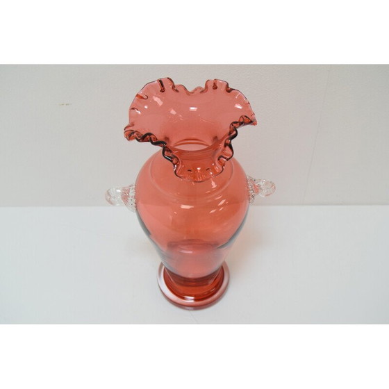 Image 1 of Vase aus tschechischem Kunstglas von Glasswork Novy Bor, 1950er Jahre