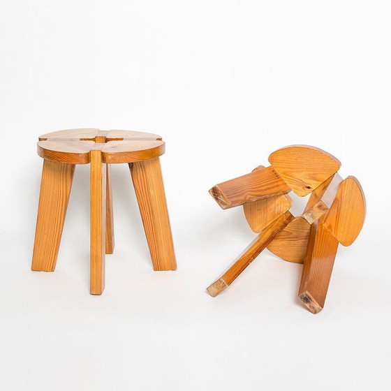 Image 1 of Paar Vintage-Hocker von Lisa Johanson-Pape, Finnland 1960er Jahre