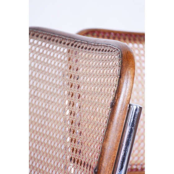 Image 1 of Ein Paar alte Bauhaus-Stühle aus Chrom und Buche für Robert Slezak, Tschechoslowakei 1930