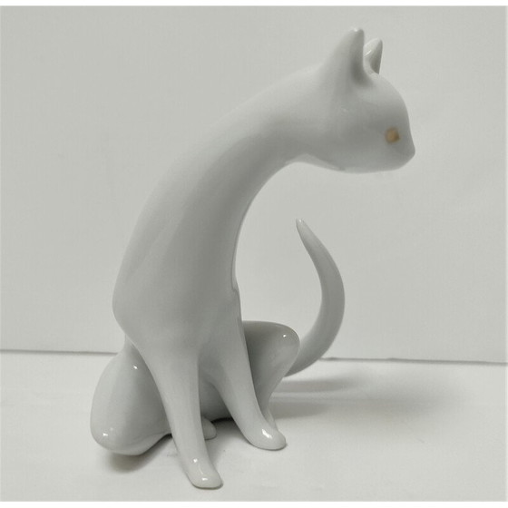 Image 1 of Vintage-Porzellankatze für Hollohaza, 1980