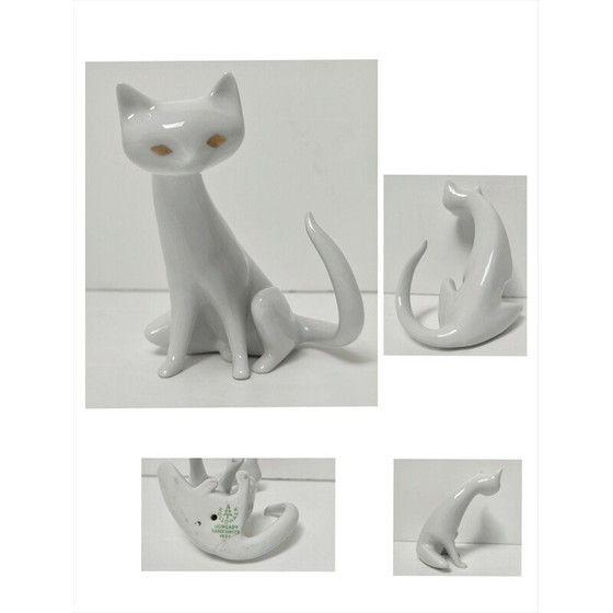 Image 1 of Vintage-Porzellankatze für Hollohaza, 1980