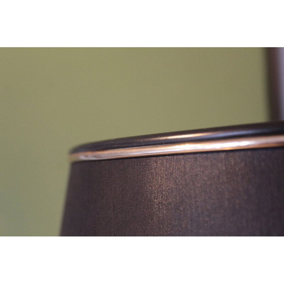 Image 1 of Vintage Tischlampe "Champagne" aus schwarz lackiertem Metall, Frankreich 1970