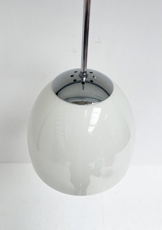 Image 1 of Delta-Deckenleuchte aus Opalglas von Louis Poulsen, 1960er Jahre