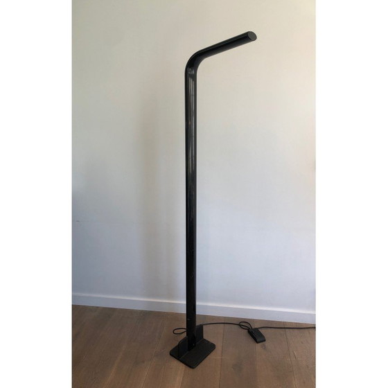 Image 1 of Vintage Stehlampe aus schwarz lackiertem Metall, 1970