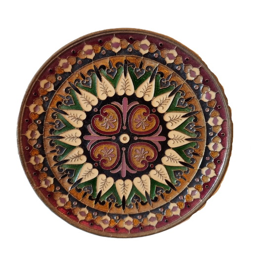 Griechischer Cloisonné-Wandteller aus dem späten 20.