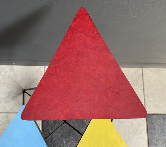 Image 1 of Mehrstöckiger Blumentisch Bunte Tischplatten 1958 Tschechische-Republik