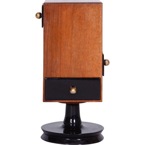 Vintage ArtDeco-Schmuckkästchen aus Nussbaumholz, Tschechien 1930er Jahre