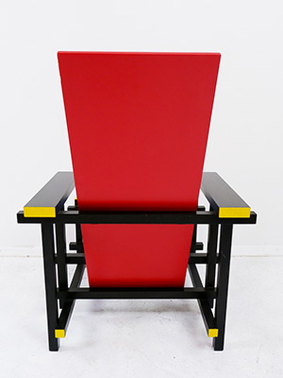 Image 1 of Gerrit Rietveld roter und blauer Stuhl