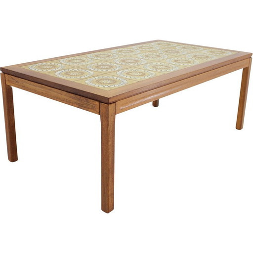 Vintage Couchtisch aus Palisanderholz und Fliesen, Dänemark 1960