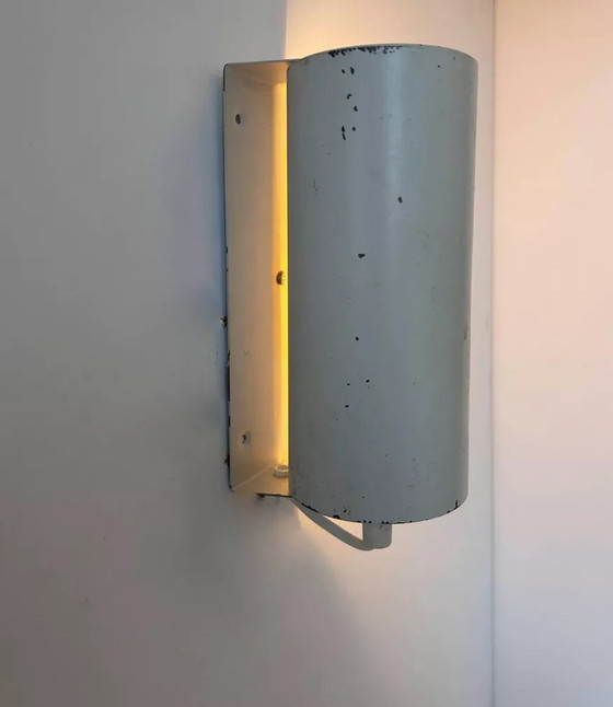 Image 1 of 2X Verstellbare Wandleuchten aus Metall Weiß, Schweden 1970