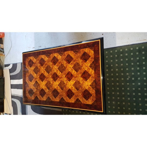 Image 1 of Vintage Couchtisch aus Wurzelnussholz von Lancel, 1980