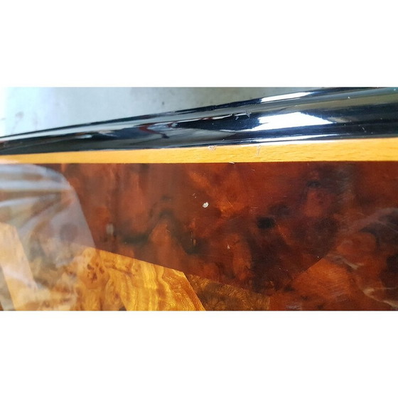 Image 1 of Vintage Couchtisch aus Wurzelnussholz von Lancel, 1980