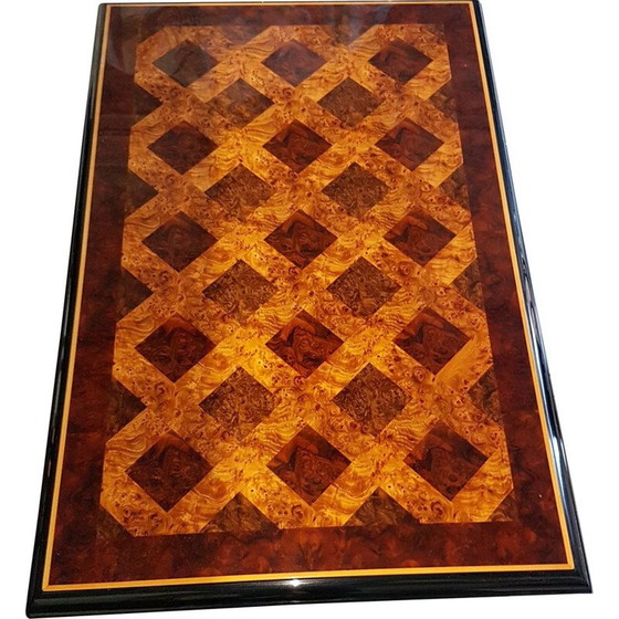 Image 1 of Vintage Couchtisch aus Wurzelnussholz von Lancel, 1980