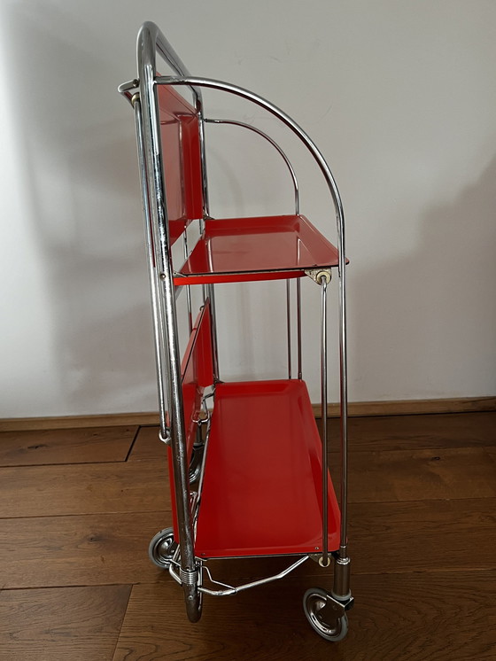 Image 1 of Midcentury Dinett Servierwagen von Bremshey