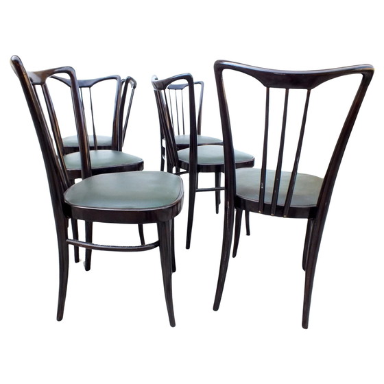 Image 1 of Buffa Paolo Design Elegantes Set von sechs Stühlen Zeitraum Decò Jahre '30