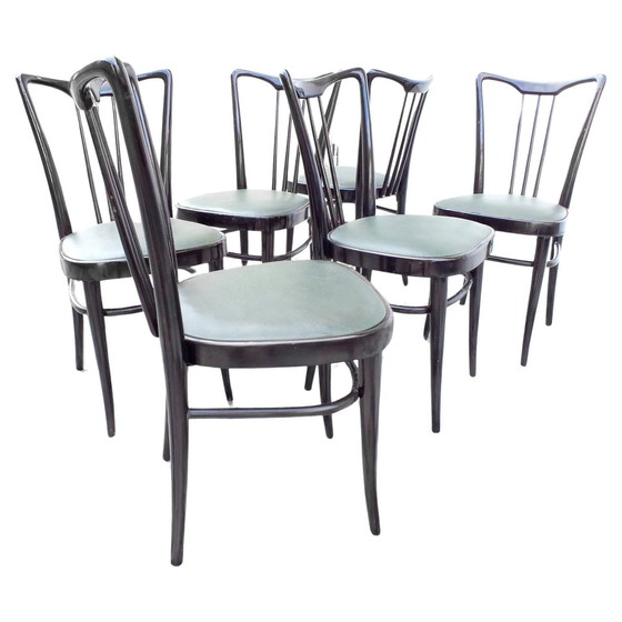 Image 1 of Buffa Paolo Design Elegantes Set von sechs Stühlen Zeitraum Decò Jahre '30