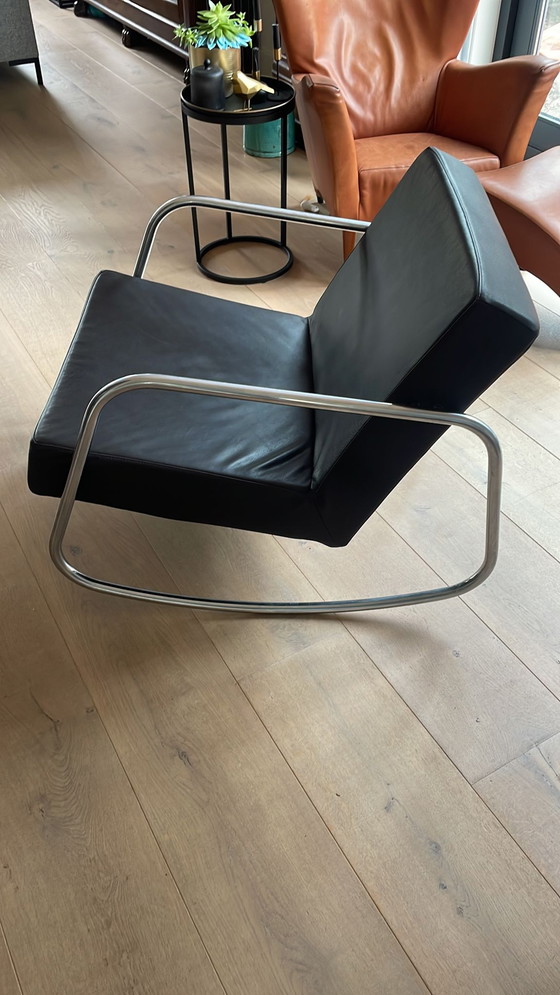 Image 1 of Label-Schaukelstuhl aus Leder