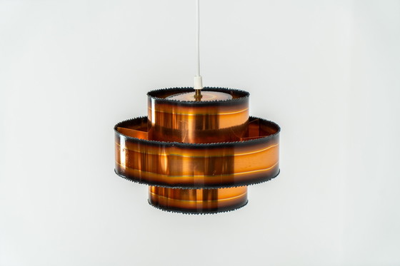 Image 1 of Brutalistisches Burt-Kupfer-Pendel von Sven Aage Holm Sørensen (Dänemark, 1960er Jahre).