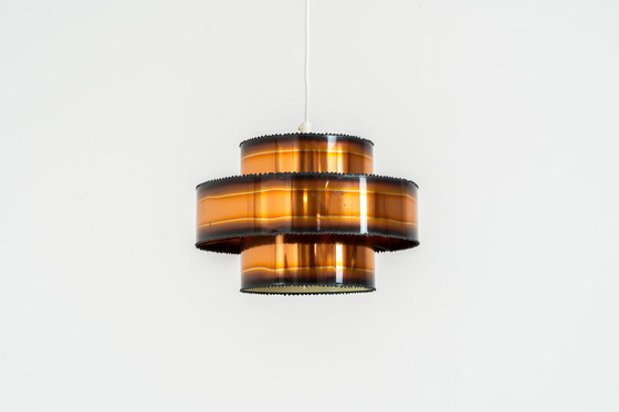 Image 1 of Brutalistisches Burt-Kupfer-Pendel von Sven Aage Holm Sørensen (Dänemark, 1960er Jahre).