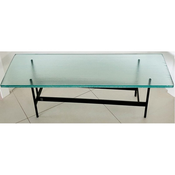 Image 1 of Vintage-Couchtisch Waves aus Metall und Glas von Ludovica und Roberto Palomba für Fiam, Italien 2000