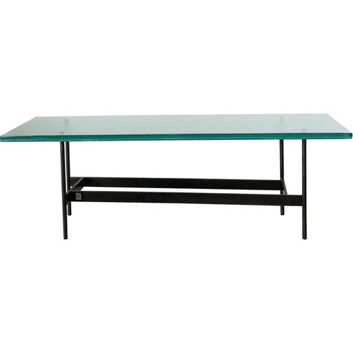 Vintage-Couchtisch Waves aus Metall und Glas von Ludovica und Roberto Palomba für Fiam, Italien 2000
