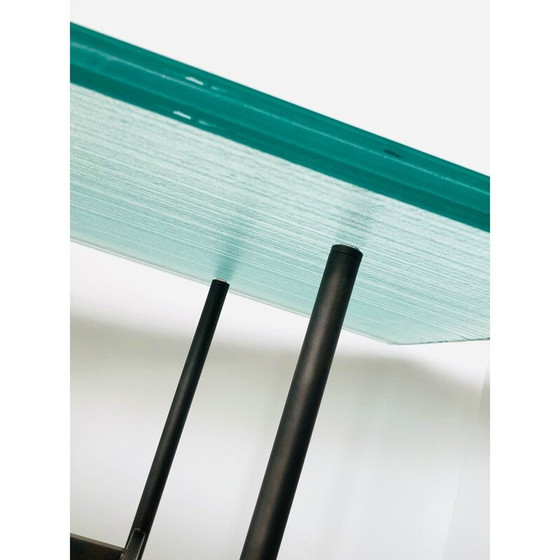 Image 1 of Vintage-Couchtisch Waves aus Metall und Glas von Ludovica und Roberto Palomba für Fiam, Italien 2000