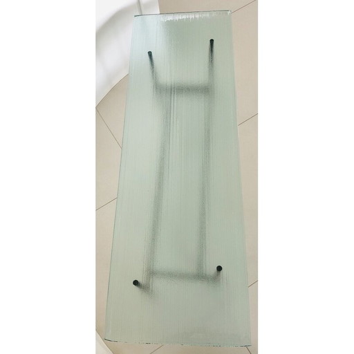 Vintage-Couchtisch Waves aus Metall und Glas von Ludovica und Roberto Palomba für Fiam, Italien 2000