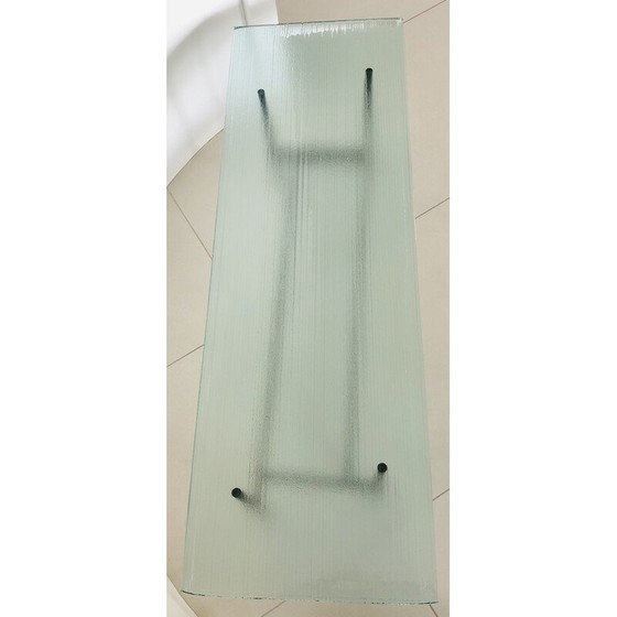 Image 1 of Vintage-Couchtisch Waves aus Metall und Glas von Ludovica und Roberto Palomba für Fiam, Italien 2000