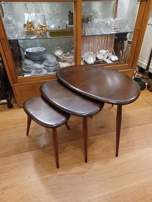 3 Ercol Beistelltische Lucian R Ercolani Design 1950