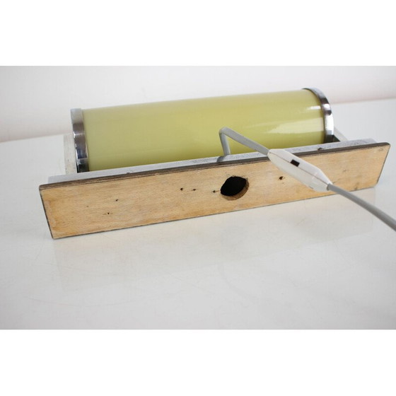 Image 1 of Alte Bauhaus-Wandleuchte aus Chrom und Glas, Tschechoslowakei 1930