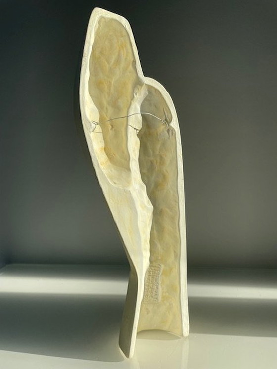 Image 1 of Moderne Wandskulptur mit 2 stilisierten Gesichtern