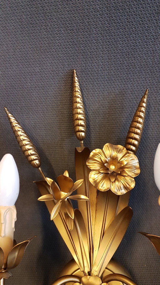 Image 1 of Italienische Hollywood Regency Corn Halls Wandlampe