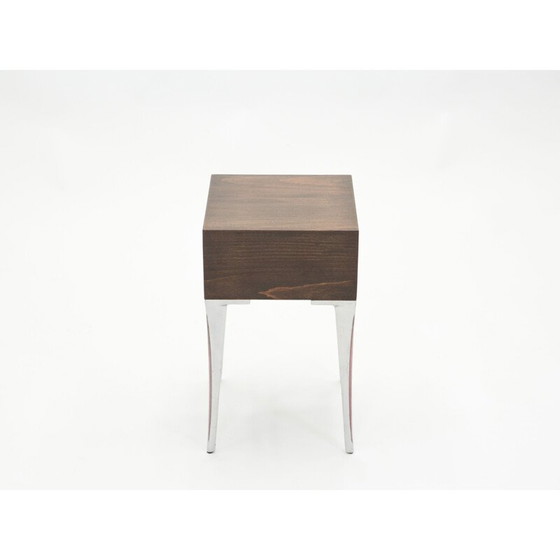 Image 1 of Paar vintage Ebenholz und Stahl Sofa endet 1970er