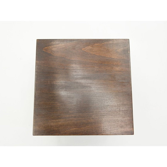 Image 1 of Paar vintage Ebenholz und Stahl Sofa endet 1970er