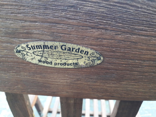 Summer Garden Teak-Liegestühle mit Rollen, klappbar