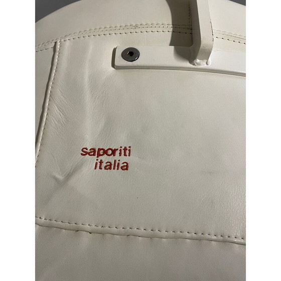 Image 1 of Satz von 4 Stühlen aus Stahl und Leder von Giovanni Offredi für Saporiti