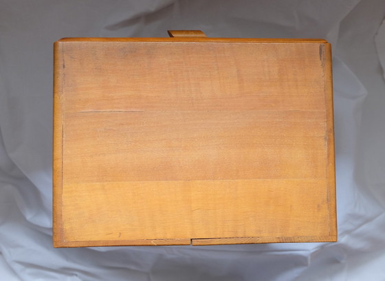 Image 1 of Nähkasten Schubladenkiste Schmuckkasten Holz 50Er Okaeb