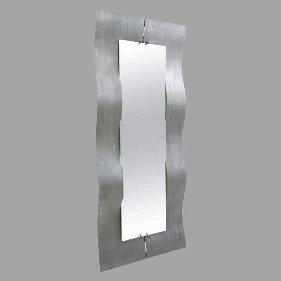 Image 1 of Spiegel "Wave" aus Aluminium von Lorenzo Burchiellaro, 1970