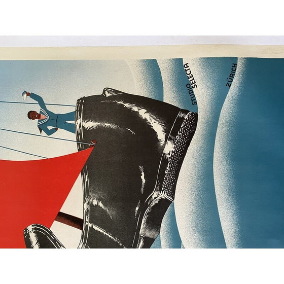 Image 1 of 1x Original-Werbeplakat auf Leinwand der „Bata Shoes Company“, Schweiz